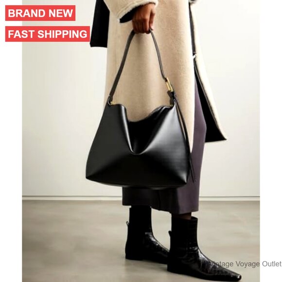 Genuine Leather Hobo Bag Crossbody Shoulder Purse Adjustable Strap Zipper - Picture 3 of 7